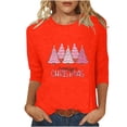 thumbnail image 2 of Qertyioot Chandail en Molleton Décontracté de Noël pour Femmes, Manches Longues Col Rond Imprimé Ample, 2 of 5