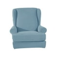 thumbnail image 2 of Wing Back Armchair Covers Wing Sofa Slipcovers Repment Blue Light Blue, 2 of 7