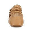 thumbnail image 6 of Journee Womens Darlin Multi Strap Square Toe Dress Flats, Widths Available, 6 of 9