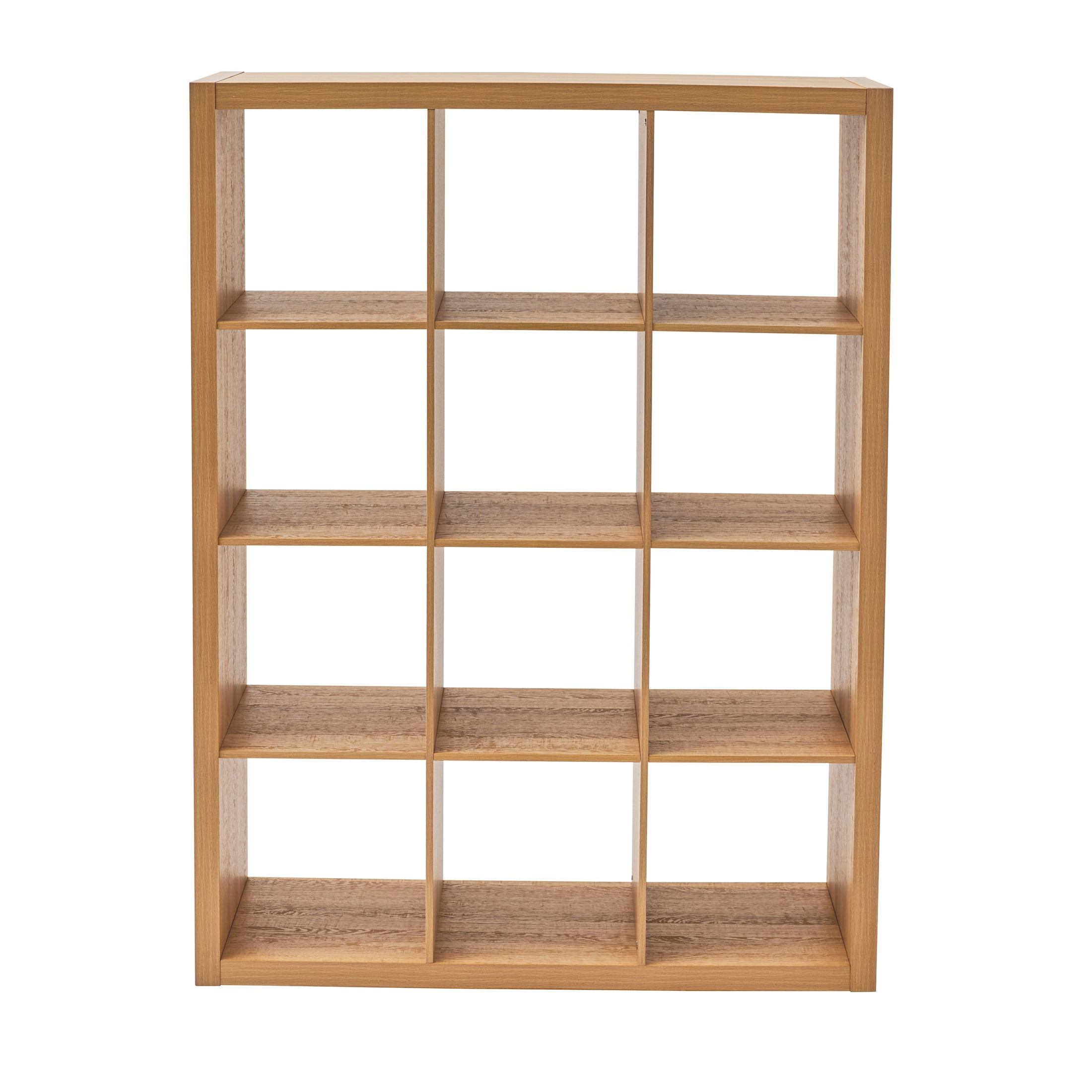 Better Homes & Gardens 12 Cube Storage Organizer, Light Honey
