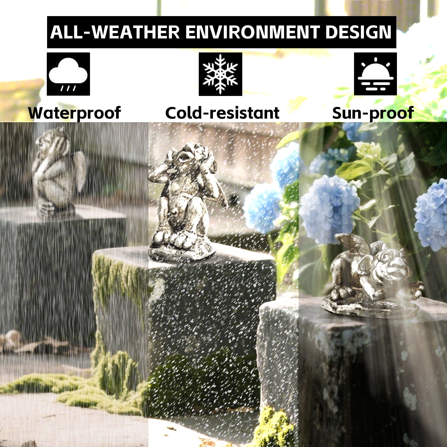 Winged Gargoyles Statue Garden Guardian Sculpture Gothic Indoor