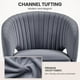 thumbnail image 5 of Silla de Oficina Yaheetech de Terciopelo con Respaldo Envolvente Giratoria Gris, 5 of 9
