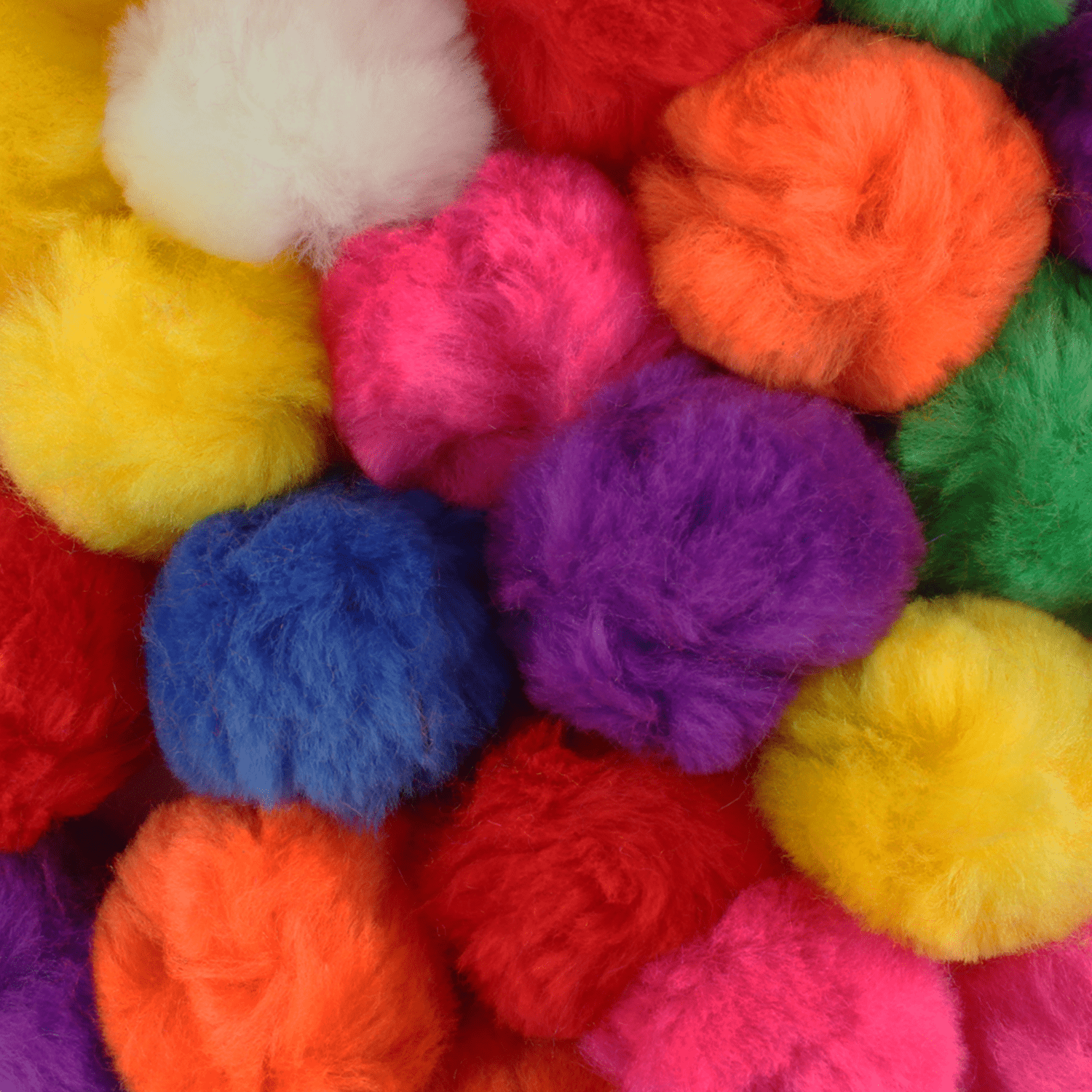 2.5 Inch Multicolored Craft Pom Poms 15 Pieces - Walmart.com