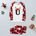 thumbnail image 6 of mgoYE Matching Christmas Pajamas for Family Family Christmas Pajamas Matching Sets Initials 26 Letter Prints Plaid Xmas Pjs Family Soft Loungewear Sets, 6 of 9