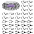 thumbnail image 4 of Miangastore 100pcs Necklace Lobster Clasps Zinc Alloy Fastener Hook for Jewelry Making DIY Projects Silver, 4 of 8