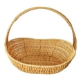 thumbnail image 2 of Cesta tejida de material PP, cesta de almacenamiento con asa y elegante tejido de ratán para L, 2 of 9