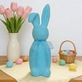 thumbnail image 4 of Easter Bunny Decorations Flocked Bunnies Figurine with Soft Velvet Texture, 16" Resin Rabbit Ornaments Spring Decor for Home Office Table Centerpiece Gift, 4 of 8