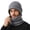 Gray, variant on Nmnitkp Winter Knit Beanie Hat Neck Gaiter Set Thick Warm Stretch Ear Cover Windproof Hat Scarf Combo for Men Women Cold Weather Daily Commute Outdoor Wear