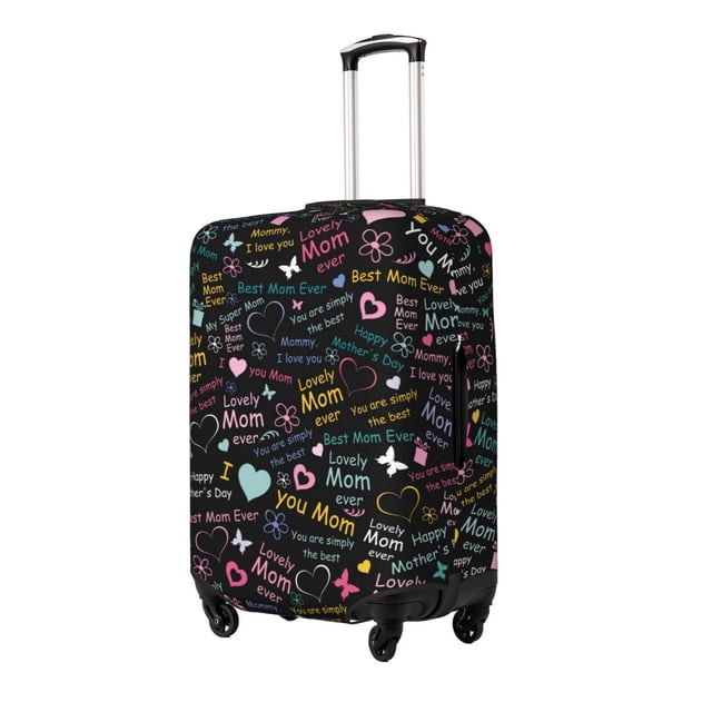 Balery I love you Mom Funda de equipaje, fundas para maletas, elástica, lavable, protector de maletas, compatible con maletas de 18 a 32 pulgadas-Medium