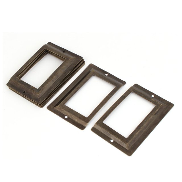 Unique Bargains Office Library File Drawer Tag Metal Label Holder Bronze Tone 10pcs