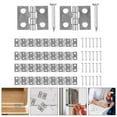 thumbnail image 3 of Toyandona 75Set Folding Hinges Silver Copper Retro Hinge Support for Small Cabinets, 3 of 7