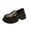Brown Loafers Shoes, variant on Women's Loafers Shoes Buckle Strap Slip-On Chunky Sole Round Toe Black Mary Jane Shoes Brown 39