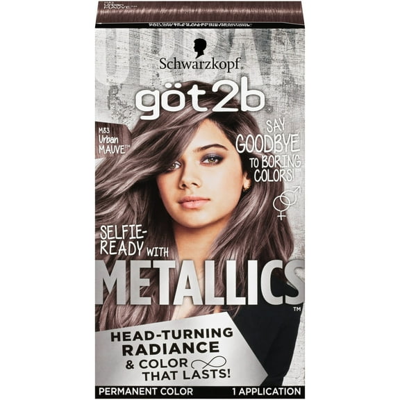 Schwarzkopf Got2b Metallics Permanent Hair Color, M83 Urban Mauve