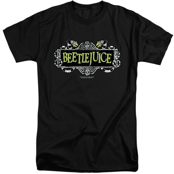Beetlejuice Movie Logo Unisex Adult Tall T Shirt,Black, 2X-Large