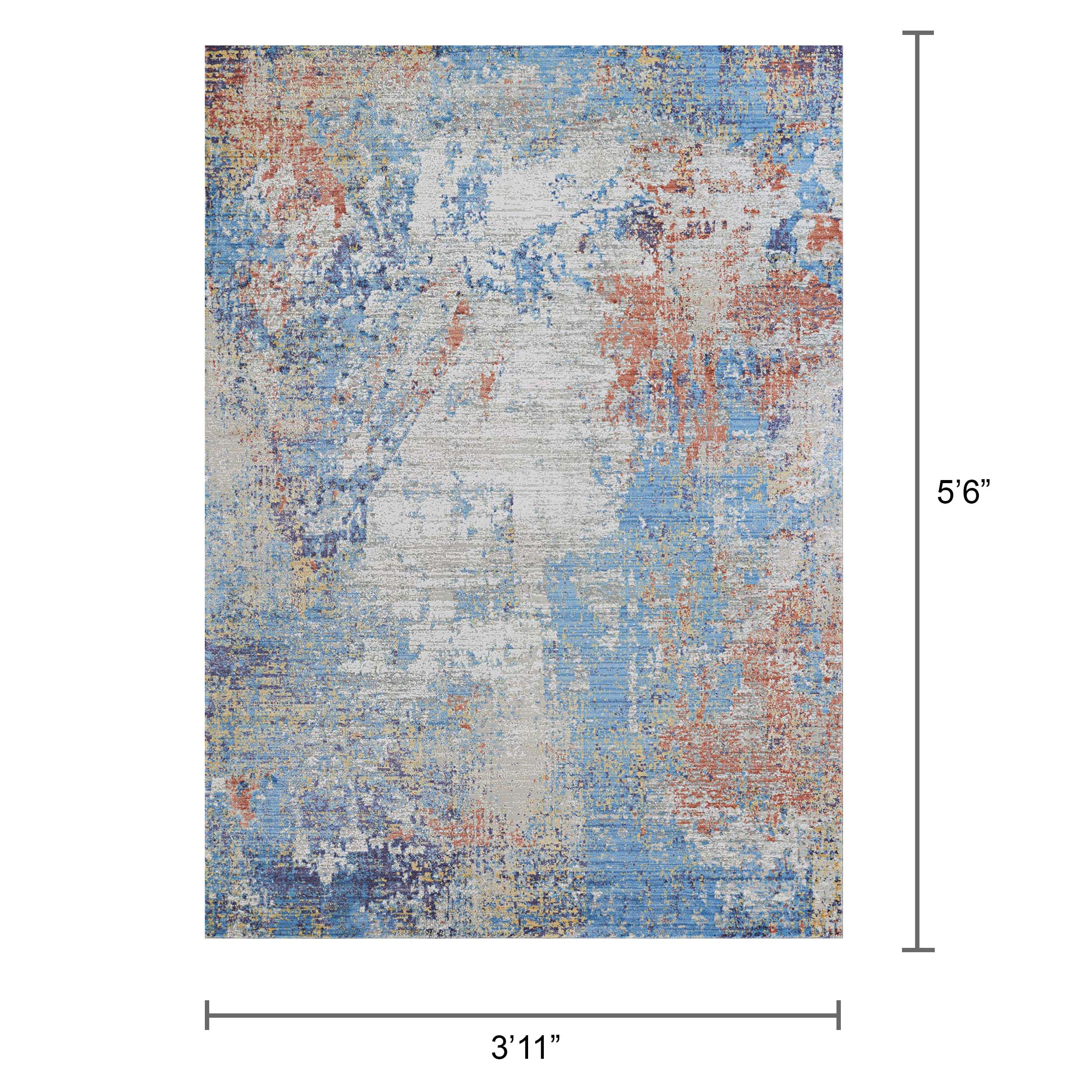 Couristan Vibrata Divergence Multi-Pastels Area Rug