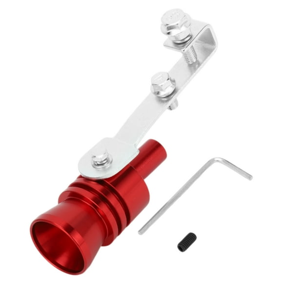 Unique Bargains Turbo Sound Exhaust Muffler Pipe Whistle Rear Tailpipe L Car Motorcycle Roar Maker Aluminum Red 1 Set