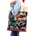 thumbnail image 4 of One-Punch Man Bolso de tela con estampado de lienzo para mujer, bolsa de compras reutilizable y estética, con cremallera interior, regalo para mujer,40*40cm., 4 of 6