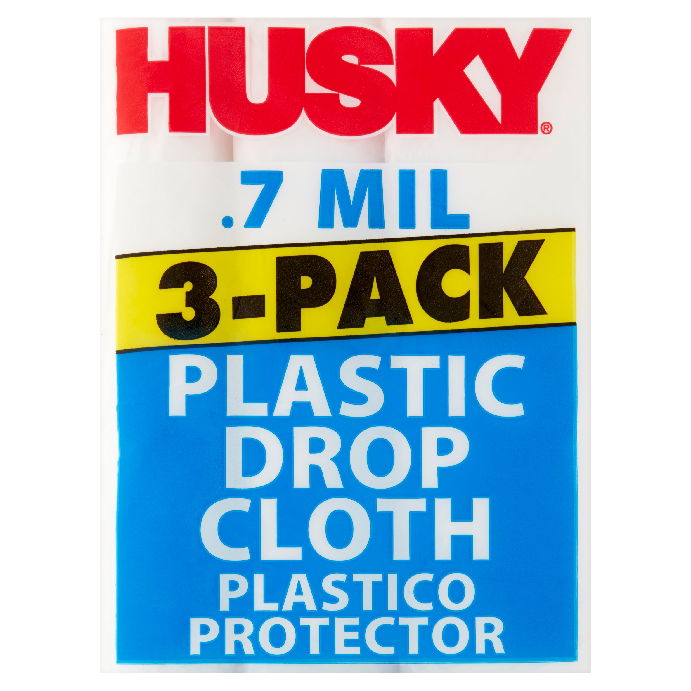 Husky Clear Plastic Drop Cloth, 0.7 Mil, 9 Ft x 12 Ft, 3 Pack - image 4 of 9