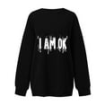 thumbnail image 5 of EGNMCR Chandails en Molleton à Capuche pour Femmes, Chandails en Molleton pour Femmes, Mode Féminine Automne Hiver Lunettes d'Halloween Imprimé Fille Décontracté Sports Col Rond Survêtements Manches Longues Blouse pour Femmes, 5 of 5