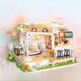 thumbnail image 1 of Cabaña para gatos, cafetería, jardín trasero, casa pequeña hecha a mano, modelo de regalo creativo para armar, fácil de armar, 1 of 5