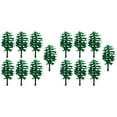 thumbnail image 3 of BINGLI 20Pcs Model Trees for Diorama, Miniature Plastic Trees for Crafts, Architecture Scenery, Train Railway Landscape, Mixed Green Fake Mini Figurines for Projects, 3 of 5