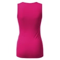 thumbnail image 3 of Doublju Women's V- Neck Sleeveless Shirred Sides Tank Top (Plus Size Available), 3 of 4