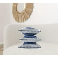 thumbnail image 3 of HomeRoots 414879 5 x 20 x 20 in. Indigo White Blown Seam Broadcloth Floral Throw Pillow, 3 of 5