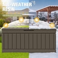 thumbnail image 4 of Homall 82 Gallon Outdoor Storage in Resin Deck Box Lockable Deck Box, Brown, 4 of 7
