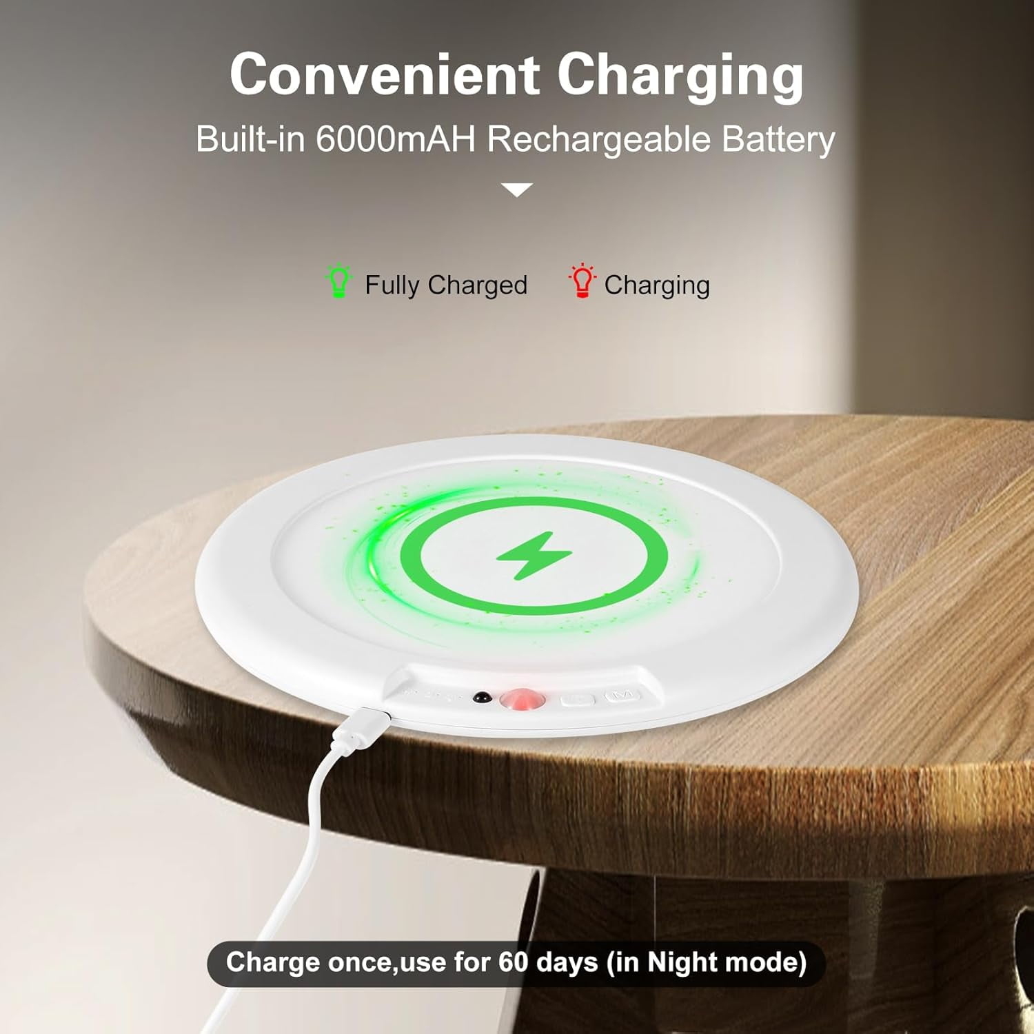SONGAUN 2 Pack Rechargeable Ceiling Light, Closet Lights Motion Sensored, Battery Powered Ceiling Light with Remote No Wiring, Wireless Ceiling Lights for Stairs, Garage, Hallway, Porch, Pantry, Shed