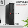 thumbnail image 4 of Lenovo ThinkCentre M720S SFF Desktop PC ~ New 24" FHD Monitor ~ Intel Core i5 Processor ~ 16GB RAM ~ 256GB SSD ~ RGB Keyboard Mouse ~ Windows 11 Pro, 4 of 7