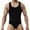 Black, variant on Wyobmus Men's Bodysuit Shapewear Shoulder Strap Onesie Sportswear Stretch U Neck Sleeveless Tight Clothes Black