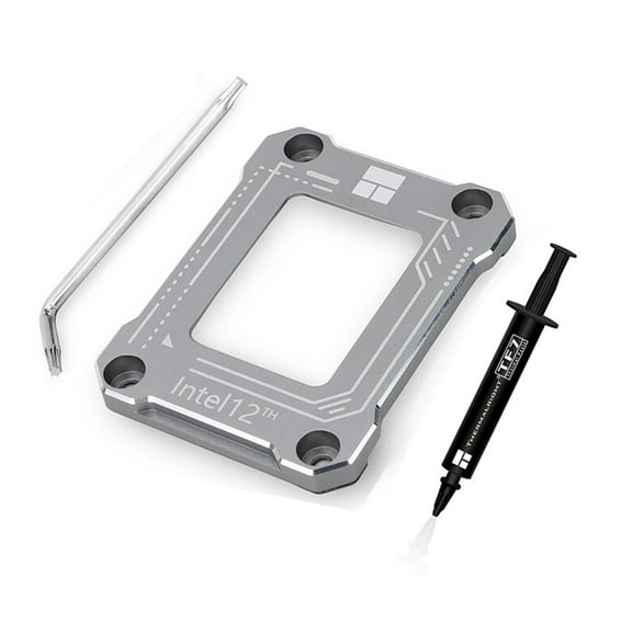 Intel 12th generation CPU Corrector Frame for LGA1700-BCF Anti-Bending, Aluminum CPU Fixing Corrector, CPU Stress Bending Fixed Backplane (Grey)