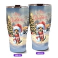 thumbnail image 2 of Merry Christmas Woofmas Xmas Noel Toy Fox Terrier Santa Snowman 30oz Stainless Steel Tumbler Insulated Cup with Lid Dog Lover - 13016, 2 of 5