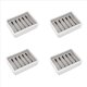 thumbnail image 1 of 4X Cerámico Jabonera Jabonera de Acero Inoxidable para Baño y Ducha de Doble Capa de Drenaje de Caja de Jabón, 1 of 4