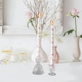 thumbnail image 1 of AHMT Bougies Coniques de 10 Pouces, 2 Pcs, avec Imprimé de Roses Rouges, Bougies à Longue Combustion Non Parfumées et Sans Fumée, Grands Chandeliers avec Mèches en Coton, Idéal pour Mariages, Déco Maison (2-Blanc), 1 of 8