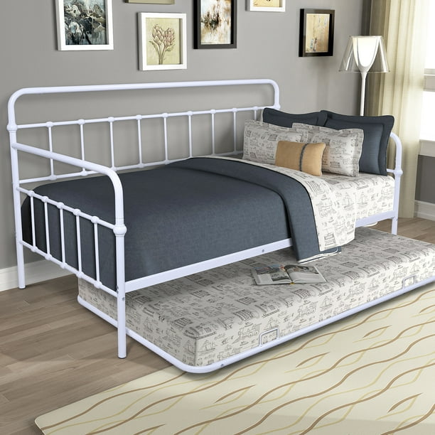 Moobody Metal Frame Daybed With Trundle Walmart Com Walmart Com
