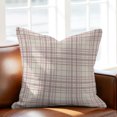 thumbnail image 5 of Throw Pillow Covers 16x16 Inch, Buffalo Plaid Decorative Pillow Cases for Couch Sofa Bed, Dusty Rose Pink Farmhouse Gingham Striped Cotton Linen Square Home Decor Pillowcases with Hidden Zipper, 5 of 9