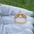 thumbnail image 4 of Round Cut Lab Created Diamond Men's Engagement Band Ring 14k Yellow Gold Plated Sterling Silver, 4 of 5