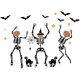 thumbnail image 1 of Calcomanía Decorativa para Pared NQ Esqueleto Divertido de Halloween 40 x 60 cm Murciélago Gato Negro Autoadhesiva, 1 of 5