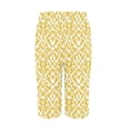thumbnail image 5 of Tittly Shorts for Women Womens Shorts Women's Fashion Summer Casual Striped Printed Stretch High Waist Knee Loose Beach Shorts With Pockets Beach Pants High Waisted Shorts Yellow XXL, 5 of 5