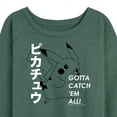 thumbnail image 3 of Pokémon - Pikachu Gotta Catch 'Em All! - Women's Lightweight French Terry Long Sleeve Shirt, 3 of 5