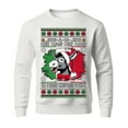 thumbnail image 4 of Mens Christmas Sweatshirts Funny Animal Long Sleeve Crewneck Soft Blend Mens Autumn and Winter Clothes,White,S, 4 of 4
