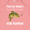 thumbnail image 4 of Inktastic Pack My Diapers I'm Going Fishing with Pawpaw (white) Boys or Girls Baby Bodysuit, 4 of 5