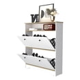 thumbnail image 4 of FM FURNITURE Brandford 2-Shelf Engineered Wood Shoe Rack in Light Oak/White, 4 of 7