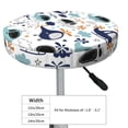 thumbnail image 4 of Lsque Cartoon Helicopters Pattern Round Bar chair cushion covers Velvet Fabric Premium Comfort Protects from Scratches and Stains for 14-17 Inch Chair-12 inch, 4 of 7