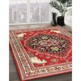 thumbnail image 3 of Ahgly Company Machine Washable Indoor Square Traditional Red Area Rugs, 5' Square, 3 of 7