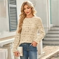 thumbnail image 7 of Godom Women Eyelet Long Sleeve Tops Shirts Dressy Hollow Out Crochet Lace Embroidered Blouses 2025 Fashion, 7 of 7
