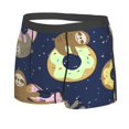 thumbnail image 2 of Kll Sloth With Donuts Men'S Cotton Boxer Briefs Underwear-Medium, 2 of 9