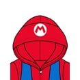 thumbnail image 3 of Mario Boys Onesie Pajamas Hooded One-Piece Blanket Sleeper, XS-L, Red, 3 of 5