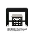 thumbnail image 5 of Syna 3 Piece Nesting Desk and Stool Set- Black Wood- Gray Polyester, 5 of 6